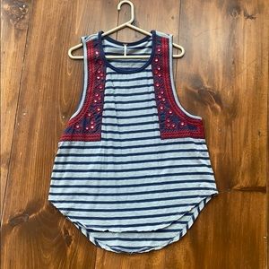 Free People Embroidered Tank